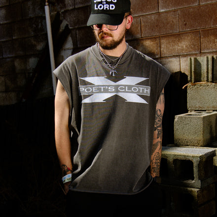 THREE WORDS CUT OFF TEE